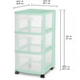 thumbnail image 4 of Sterilite 3 Drawer Cart - Green, 4 of 7