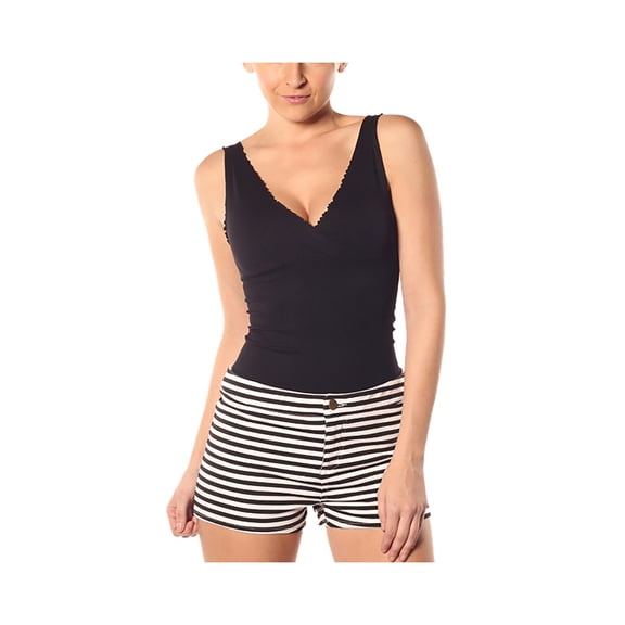 Seamless Marrow Edge Double V-Neck Top