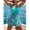 Mint Blue, variant on Mint Blue Paisley Print Halter Tankini Set With Ruched Bust And Flared