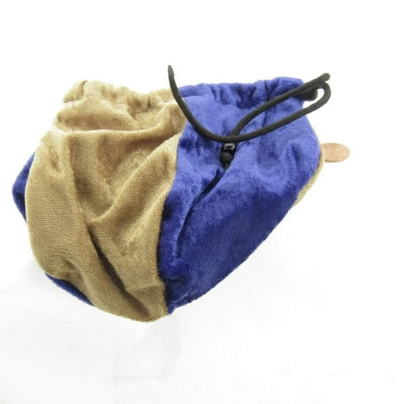 Velvet Violet and Lt Brown Dice and Gaming Bag 6 x 7 inches Wondertrail