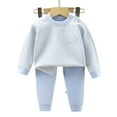 thumbnail image 5 of UAYOTSE Toddler Baby Boy Fall Winter Clothes Printed Little Boy Outfit Letter Long Sleeve Sweatshirts and Jogger Pants Set(3-4 Years,B186-Light Blue), 5 of 5