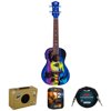 Luna UKE KAUWELA C EL Kauwela Summer Concert Ukulele with Preamp and Gigbag Bundle with Luna Portable 5w Ukulele Amplifier, 10ft Instrument Cable 24 AWG and 2 YR CPS Enhanced Protection Pack