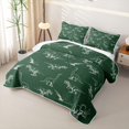 thumbnail image 3 of Feelyou Deep Green Dinosaur Twin Quilt Set for Boys Men, Retro Line Wildlife Art Twin Coverlet Set, Green, 2-Piece, 3 of 7