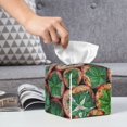 thumbnail image 6 of Gukieu Cactus 4 Print Leather Tissue Box, PVC Waterproof Velcro Opening and Closing Square Tissue Box Holder, Suitable for Home and Office Decoration, 6 of 7