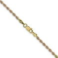 thumbnail image 3 of Solid Gold 14K Tri-colored 2.7mm Diamond-cut Rope with Lobster Lock Chain - 18", 3 of 8