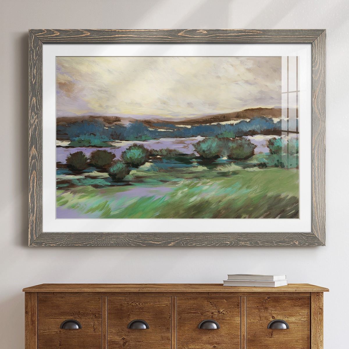 Sunny Desert Floor-Premium Framed Print - Ready to Hang