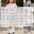 thumbnail image 4 of YHAJDS Girl 2 Piece Summer Outfits Bow Short Sleeve Crewneck Tee Elastic Waist Jeans Shorts Set, 4 of 7