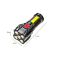 thumbnail image 3 of Linterna táctica cinco explosiones nucleares linterna LED impermeable súper brillante carga linterna de campamento lámpara de Mesa, 3 of 9