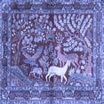 thumbnail image 1 of Ahgly Company Indoor Square Persian Blue Traditional Area Rugs, 4' Square, 1 of 4