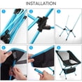 thumbnail image 4 of Chaise de Camping Pliante Portable Ultra-Légère Compacte avec Sac de Transport pour Randonnée, BBQ, 4 of 5