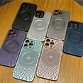 thumbnail image 4 of Magnetic Heat Dissipation PC Case For iPhone 16 15 14 13 12 Pro Max Titanium Lens Protector Funda For iPhone 16 15 14 Plus Cover Titanium Gray for iPhone12 Pro Max, 4 of 6