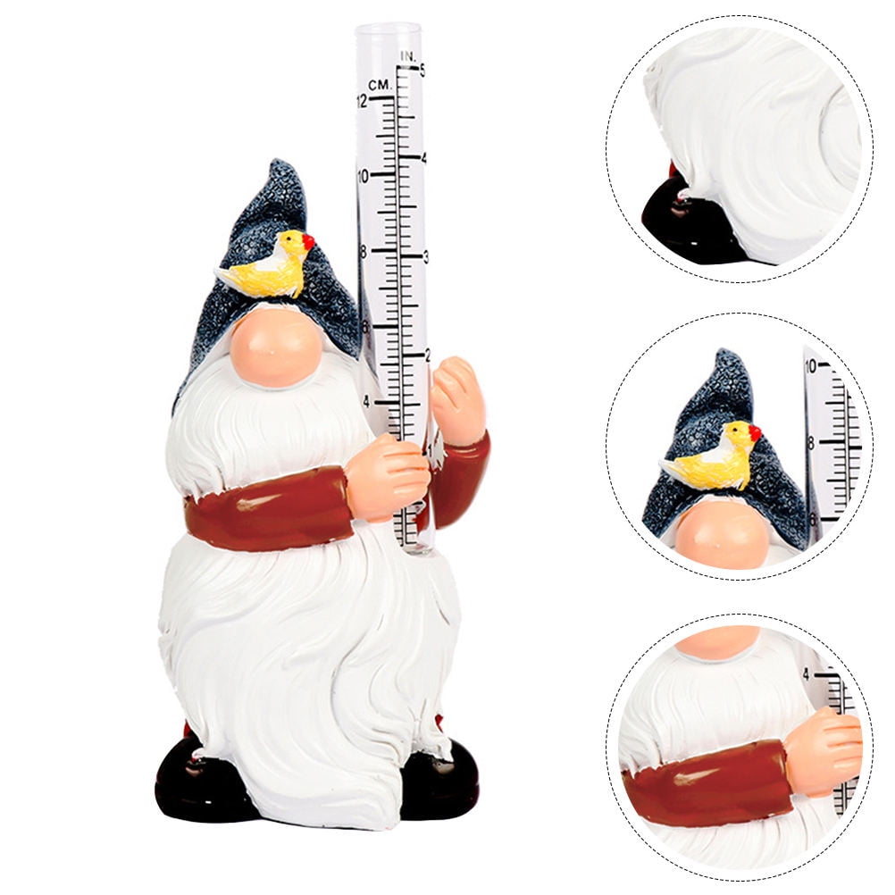 NUOLUX 1Pc Garden Rain Gauge Resin Measuring Cup Easy to Read Outdoor Rainfall Meter