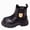 A13-Black, variant on Girls Short Boots Kids Leather Boots for Little Girls Casual Wear