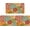 Tropics Botanical Floral, variant on Boho Kitchen Mat Set of 2,Modern Farmhouse Sun Kitchen Rugs and Mats Non Skid Washable,Bohemia Runner Rugs with Rubber Backing for Kitchen Decor Accessories (17"x47"+17"x30")