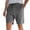 Grey, variant on Mens Shorts Summer Casual Elastic Waist Lightweight Breathable Straight Leg Relaxed Fit Beach Shorts with Pockets