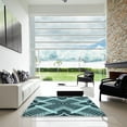 thumbnail image 6 of Ahgly Company Indoor Square Patterned Blue Lagoon Blue Area Rugs, 3' Square, 6 of 6