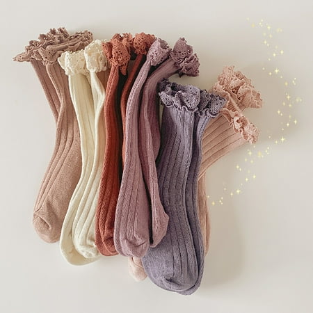 

Cathalem Girls Baby Socks Children s Socks Vintage Lace Solid Color Double Needle Children s Socks Girls Socks Girls Toddler Socks Purple 3-5 Years Toddler