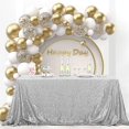 thumbnail image 1 of wonima02 OQSQ Silver Sequin Tablecloth 50x80 inch, Sparkle Sequence Table Cover Glitter Drape Table Cloth Decorations Wedding Birthday Party, 1 of 1