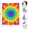 thumbnail image 4 of Rainbow Tie Dye Mandala Pattern Blanket,Comfortable Soft Flannel Throw Blanket,All Season,Warm Lightweight Blankets for Sofa Bed Couch Living Room Chair,30"x40", 4 of 4