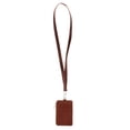 thumbnail image 4 of Cordón Vertical de La Correa Del Cuello Del Tenedor de La Etiqueta de La Tarjeta de de Del Negocio de La PU - Marrón, 4 of 8