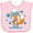 AD-Pink, variant on Inktastic Happy Hanukkah with Fox and Snowflakes Boys or Girls Baby Bib