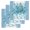 Lake Blue, variant on Eucalyptus Aqua Kitchen Dish Towels for Drying Dishes Set of 4, Stripes Bottle Flower Cactus Plant Waffle Weave Microfiber Hand Tea Bathroom Towels Quick Dry & Absorbent Towel 15.7x23.6
