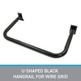 thumbnail image 3 of SSWBasics U-Shaped Black Hangrail for Wire Grid - For Grid Wall or Slat Grid - Sleek Black U-Shaped Hangrail Grid Wall Accessory - Stylish Wire Grid Wall Accessories for Organized Displays, 3 of 7