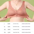 thumbnail image 3 of NIEWTR Bras for Senior Women No Underwire Front Closure Comfort Older Wireless Snap Closing Bra Gifts(Brick Red,2XL), 3 of 9