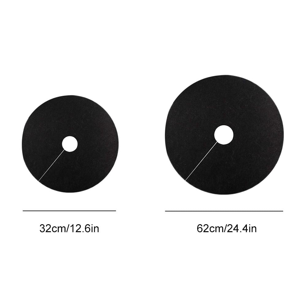 10 Pack Tree Mulch Rings, Non-Woven Fabric Weed Barrier for Plants, 12.6 Inch Diameter, Prevent Weeds Around Trees