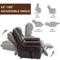 thumbnail image 2 of Dual Motor Power Lift Chair, Lay Flat Recliner Chair, Electric Recliner with Massage and Heat for Elderly, Remote Control, Infinite Position, Standing Assistance, USB Ports, Genuine Leather, Brown, 2 of 8