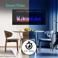 thumbnail image 6 of 50 in. Wall-Mounted and Recessed Electric Fireplace with Remote, 2-in-1 Insert, Linear Fireplace Heater with Timer, Adjustable Flame and Colors, 750W/1500W, Digital Thermostat, Overheat Protection, 6 of 10