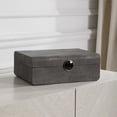 thumbnail image 2 of Uttermost Lalique Decorative Storage Box in Brushed Antique Brass, 12.5", 2 of 7