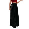 thumbnail image 4 of Jupe Longue Plissée Taille Haute Noire pour Femmes, 4 of 4