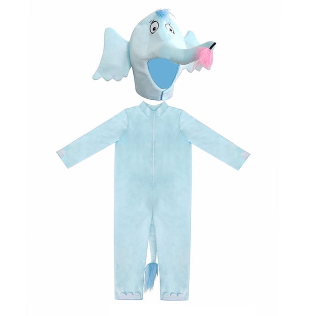 Disfraz de elefante para niños, accesorio de disfraz, lindo disfraz con capucha y diadema para baile de máscaras L