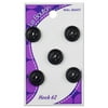 Le Bouton 1/2" Four Hole Buttons Black, 5 Count