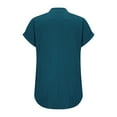 thumbnail image 6 of GZWYHT Linen Tops For Women，Button Down Shirts for Women Linen Button Down Shirt Women Boho Peasant Gauze Blouses Plus Size Tops Casual Tops for Women Blue 2XL, 6 of 6