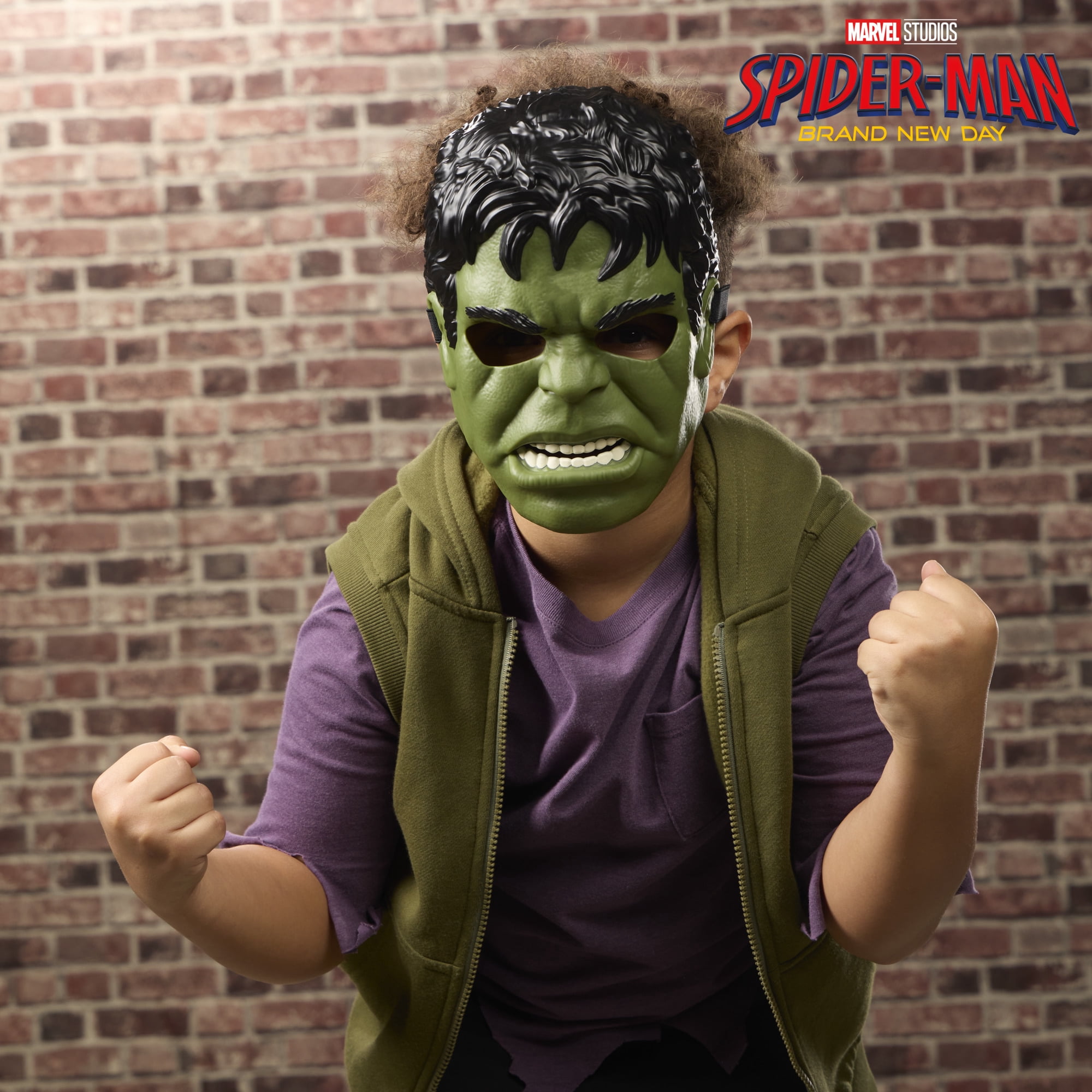 Hulk Marvel Spider-Man Black and Green Full-Face Mask for Children