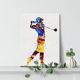 thumbnail image 5 of Golf Watercolor Wall Art Golf Sports Golfers Canvas Painting Prints for Home Office Wall Decor Framed Artwork Golfer Gifts(12x15 Inch), 5 of 5
