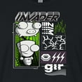 thumbnail image 3 of Invader ZIM - GIR Holding a Pig in the Air - Juniors Cropped Cotton Blend T-Shirt, 3 of 5