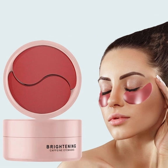 SDJMa 60 Pairs Caffeine Eye Patches, Reduce Puffiness & Dark Circles, Hydrate & Firm Under-Eye Area, Quick Treatment for Tired Eyes