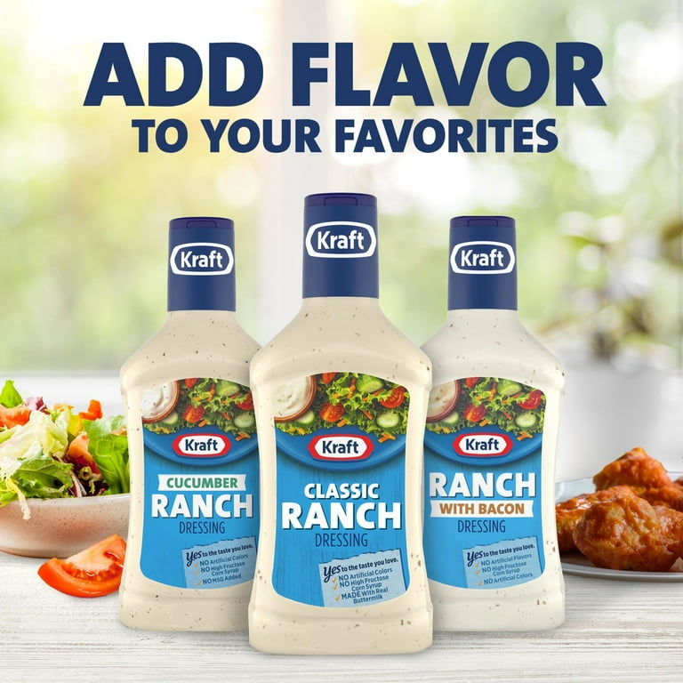 Kraft, Classic Ranch Dressing, 16 fl oz Bottle, Made with Real Buttermilk -  Walmart.com