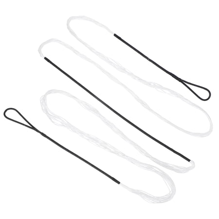 Uxcell Traditional Recurve Bow String Replacement AMO 70 in 12 Strands for Long Recurve Horse Bow (Black/White)