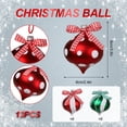 thumbnail image 2 of Christmas Candy Ornament Set – 12pcs Christmas Candy Cane Water Drop Print Shatterproof Candy Balls Hanging Ornaments for Indoor or Outdoor Christmas Tree, 2 of 17