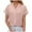 Pink, variant on Jewelreauty Womens V Neck Summer Shirts Roll Short Sleeve Casual Loose Blouses Solid Color Tunic Tops Tees (S, Pink)