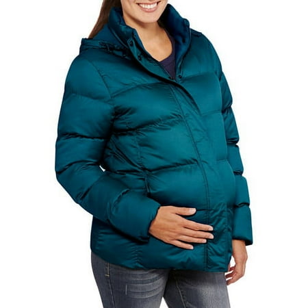 Faded Glory Maternity Hooded Puffer Coat