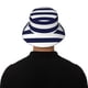 thumbnail image 5 of Balery Navy Blue And White Stripes Sombreros para el sol para hombre y mujer, sombrero de pescador con UPF 50+, 5 of 6