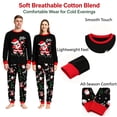thumbnail image 4 of Qaltryn Christmas Pajamas for Women and Men Plush Soft Matching Family Sleepwear Santa Print Long Sleeve Top and Pants Set for Holiday Home Loungewear, 4 of 9
