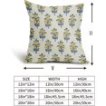 thumbnail image 5 of Spring Floral Pillow Covers 18x18 Set of 2 Blue Yellow Flower Leaves Print Decorative Throw Pillow Cases Outdoor Farmhouse Decoration for Sofa Couch Bed, 5 of 6