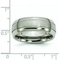 thumbnail image 6 of Chisel Titanium Brushed and Polished 8.2mm Grooved Band - Ring Size 9.0-5.3gm, 6 of 8