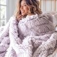 thumbnail image 2 of Soft Lavender Twin Blanket for Bed, Fluffy Fuzzy Blankets Twin Size for Couch, Sofa, Cozy Plush Sherpa Fleece Faux Fur Blanket, Thick Warm Christmas Blanket Gifts for Women, Men, 60x80, 2 of 16